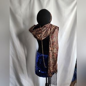 Heidi Daus paisley fringe scarf